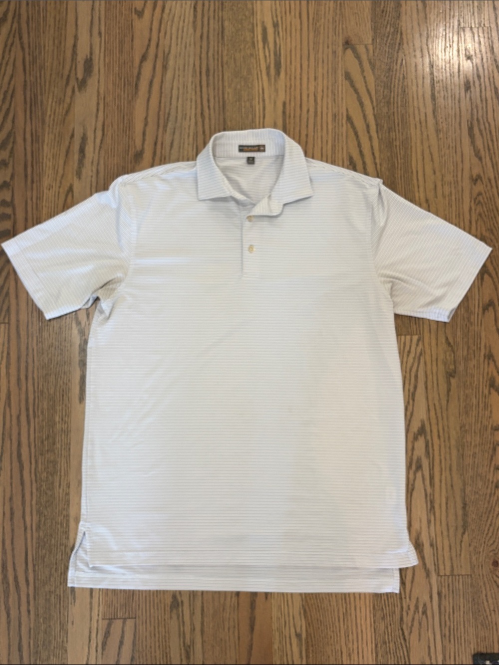 Peter Millar Light Blue Micro-Stripe Polo